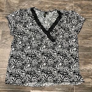 Rose Print Top